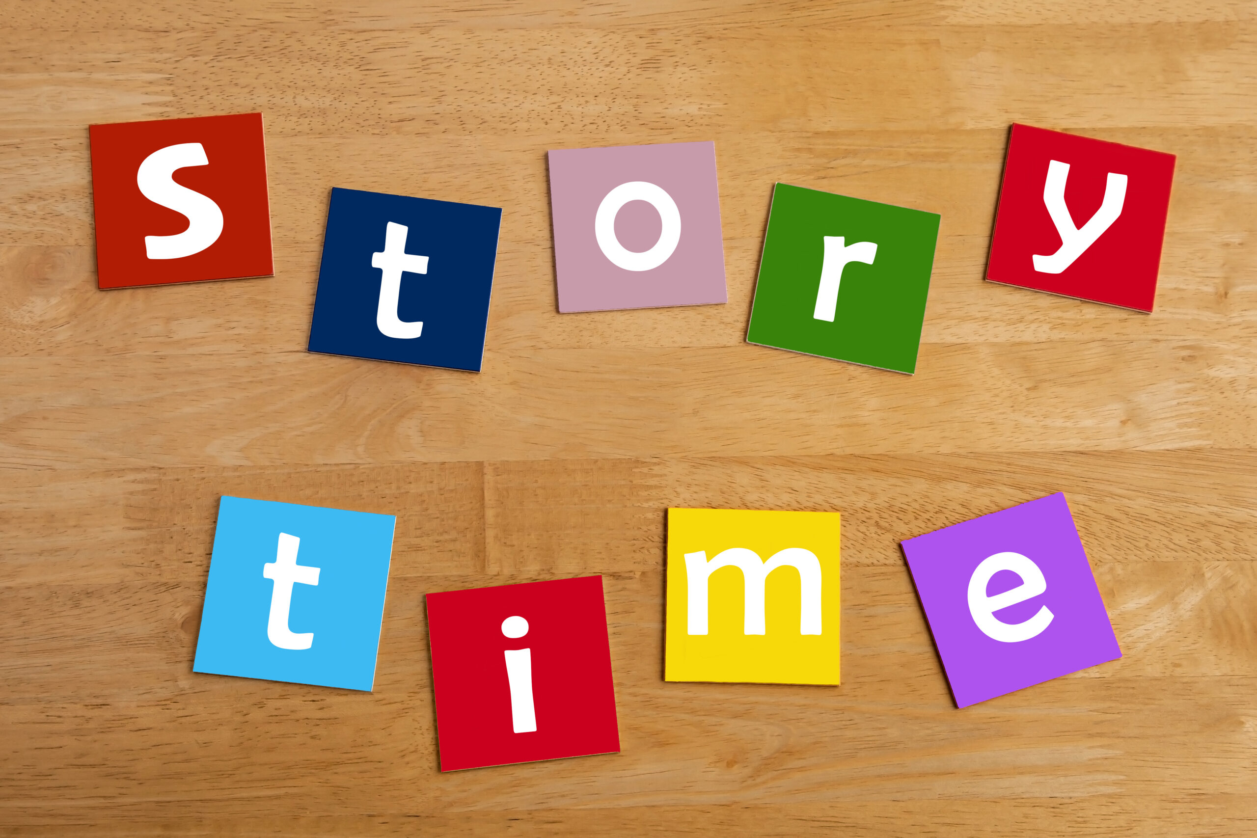 story time – display words for school children.